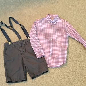 Crewcuts button up shirt and shorts